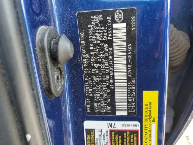 Photo 11 VIN: 4T1BE46K99U406158 - TOYOTA CAMRY 