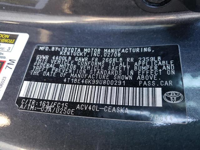 Photo 12 VIN: 4T1BE46K99U800291 - TOYOTA CAMRY 