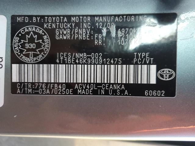 Photo 12 VIN: 4T1BE46K99U912475 - TOYOTA CAMRY BASE 