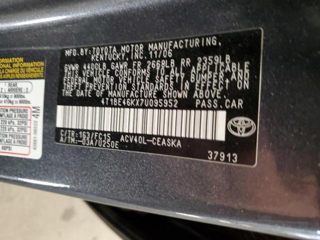 Photo 11 VIN: 4T1BE46KX7U095952 - TOYOTA CAMRY 