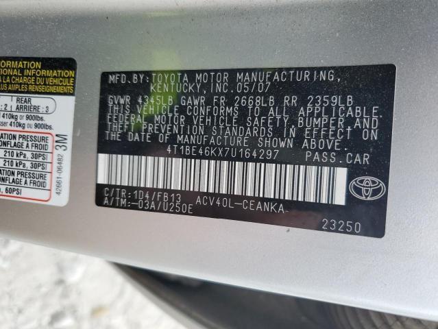 Photo 11 VIN: 4T1BE46KX7U164297 - TOYOTA CAMRY 