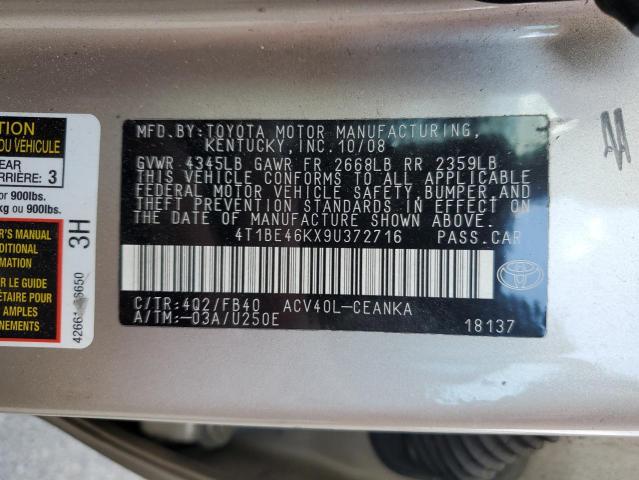 Photo 12 VIN: 4T1BE46KX9U372716 - TOYOTA CAMRY 