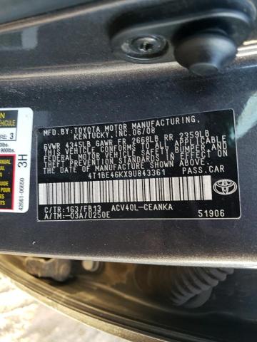 Photo 11 VIN: 4T1BE46KX9U843361 - TOYOTA CAMRY BASE 