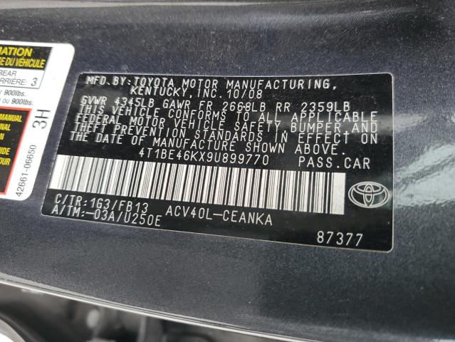 Photo 11 VIN: 4T1BE46KX9U899770 - TOYOTA CAMRY 