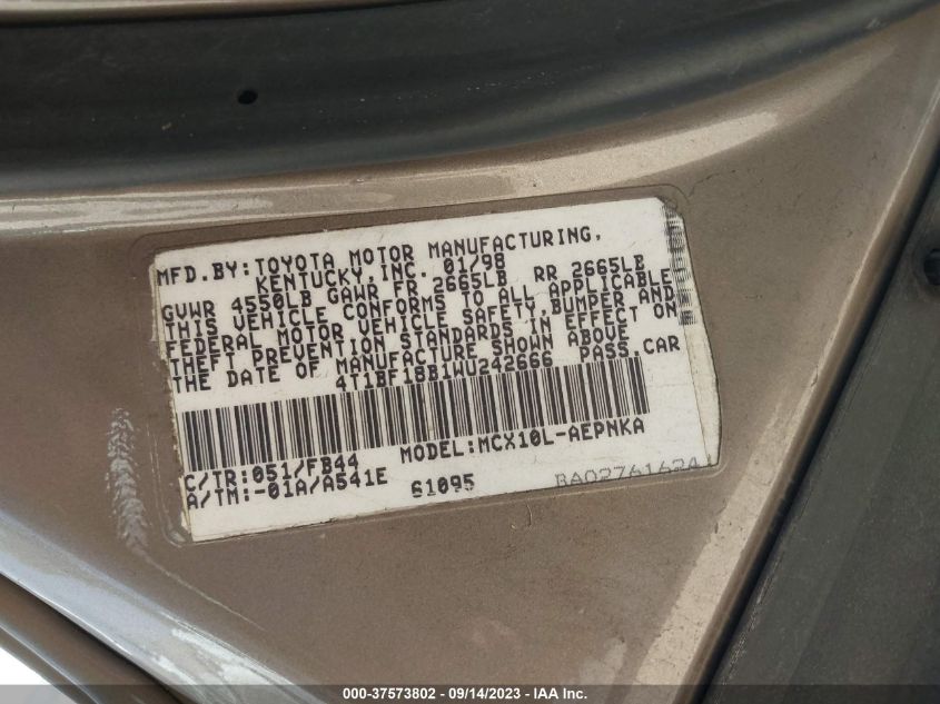 Photo 8 VIN: 4T1BF18B3WU232690 - TOYOTA AVALON 