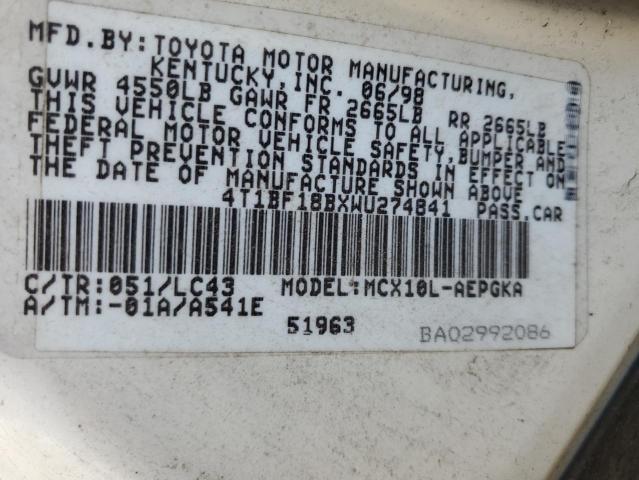 Photo 11 VIN: 4T1BF18BXWU274841 - TOYOTA AVALON 