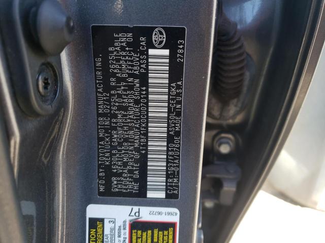 Photo 9 VIN: 4T1BF1FK0CU070144 - TOYOTA CAMRY BASE 