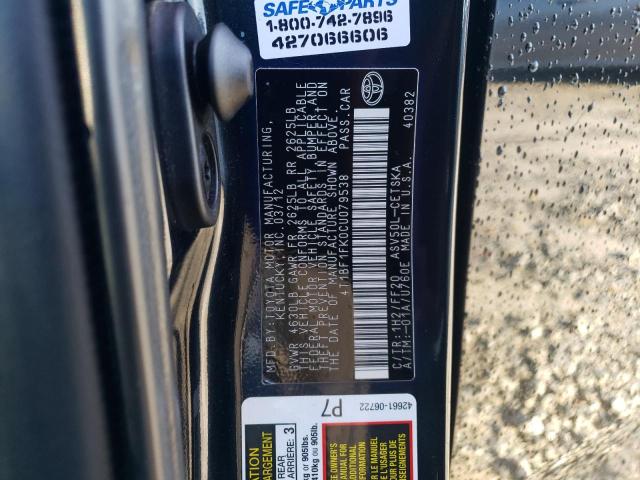 Photo 11 VIN: 4T1BF1FK0CU079538 - TOYOTA CAMRY BASE 