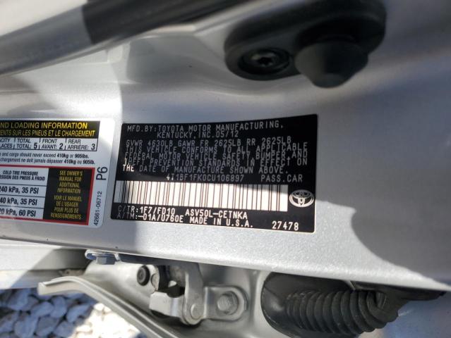 Photo 11 VIN: 4T1BF1FK0CU106897 - TOYOTA CAMRY 