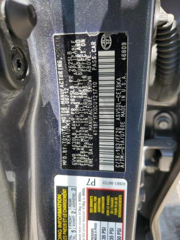 Photo 11 VIN: 4T1BF1FK0CU121710 - TOYOTA CAMRY 