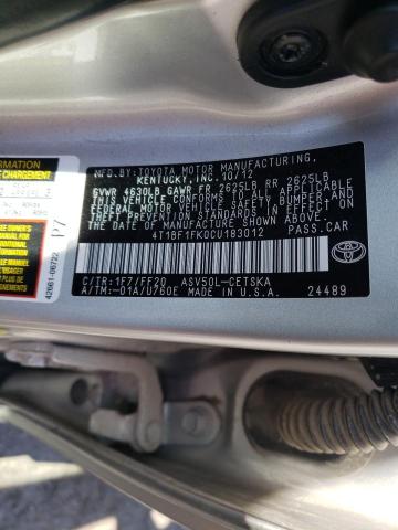 Photo 9 VIN: 4T1BF1FK0CU183012 - TOYOTA CAMRY BASE 