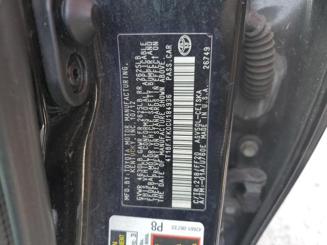 Photo 11 VIN: 4T1BF1FK0CU184936 - TOYOTA CAMRY BASE 