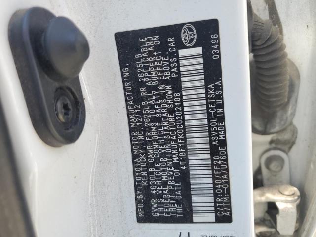 Photo 11 VIN: 4T1BF1FK0CU202108 - TOYOTA CAMRY 