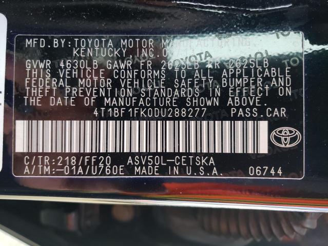 Photo 9 VIN: 4T1BF1FK0DU288277 - TOYOTA CAMRY L 