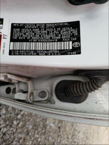 Photo 9 VIN: 4T1BF1FK0DU294418 - TOYOTA CAMRY L 