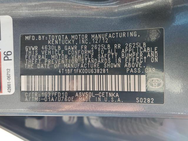 Photo 11 VIN: 4T1BF1FK0DU638281 - TOYOTA CAMRY 