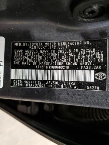 Photo 11 VIN: 4T1BF1FK0DU669210 - TOYOTA CAMRY L 