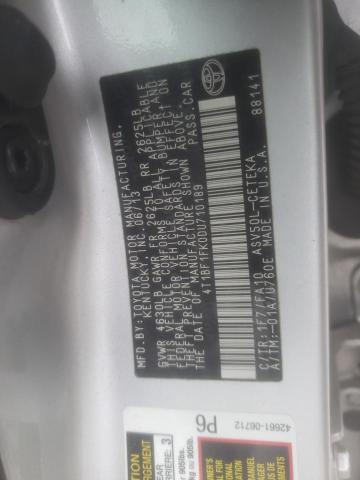 Photo 9 VIN: 4T1BF1FK0DU710189 - TOYOTA CAMRY L 