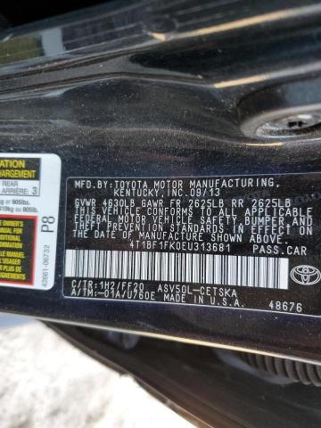 Photo 11 VIN: 4T1BF1FK0EU313681 - TOYOTA CAMRY L 