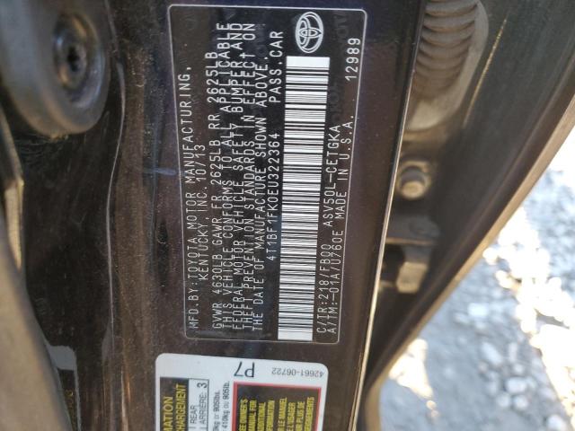 Photo 11 VIN: 4T1BF1FK0EU322364 - TOYOTA CAMRY 