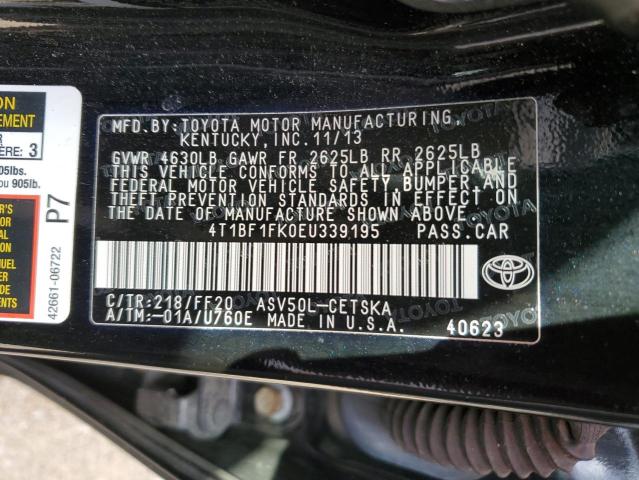 Photo 11 VIN: 4T1BF1FK0EU339195 - TOYOTA CAMRY L 