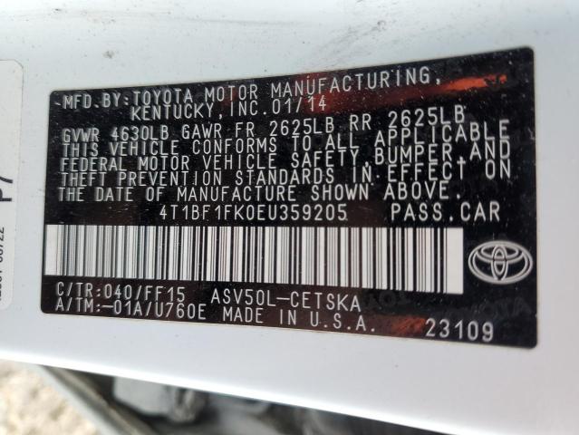 Photo 11 VIN: 4T1BF1FK0EU359205 - TOYOTA CAMRY 