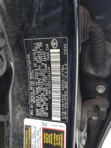 Photo 11 VIN: 4T1BF1FK0EU365439 - TOYOTA CAMRY L 