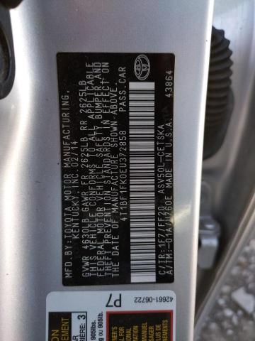 Photo 9 VIN: 4T1BF1FK0EU372858 - TOYOTA CAMRY SE 