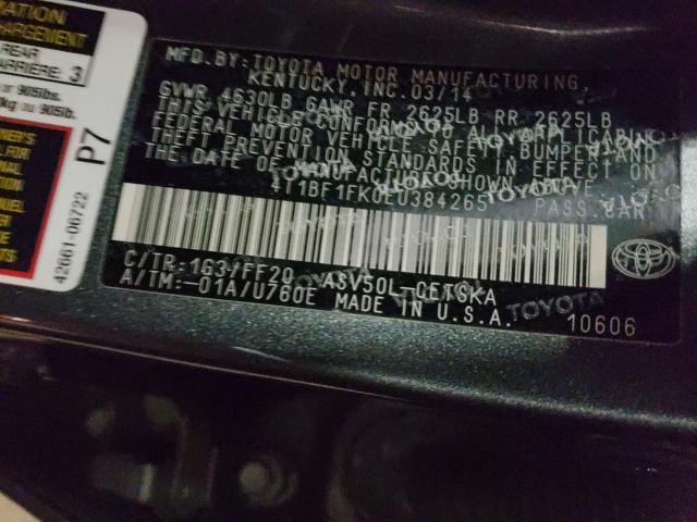 Photo 9 VIN: 4T1BF1FK0EU384265 - TOYOTA CAMRY L 