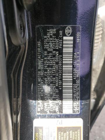 Photo 11 VIN: 4T1BF1FK0EU389370 - TOYOTA CAMRY 