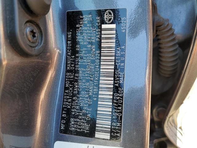 Photo 12 VIN: 4T1BF1FK0EU406328 - TOYOTA CAMRY 