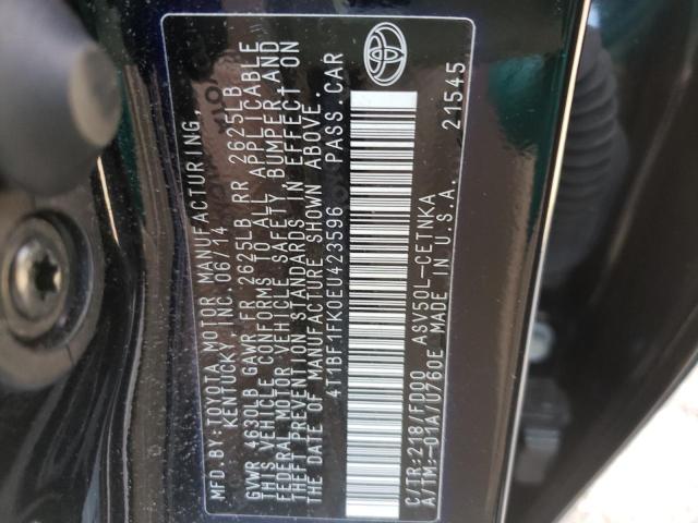 Photo 12 VIN: 4T1BF1FK0EU423596 - TOYOTA CAMRY L 