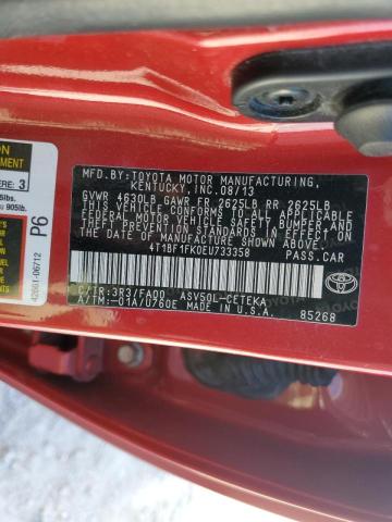 Photo 9 VIN: 4T1BF1FK0EU733358 - TOYOTA CAMRY L 