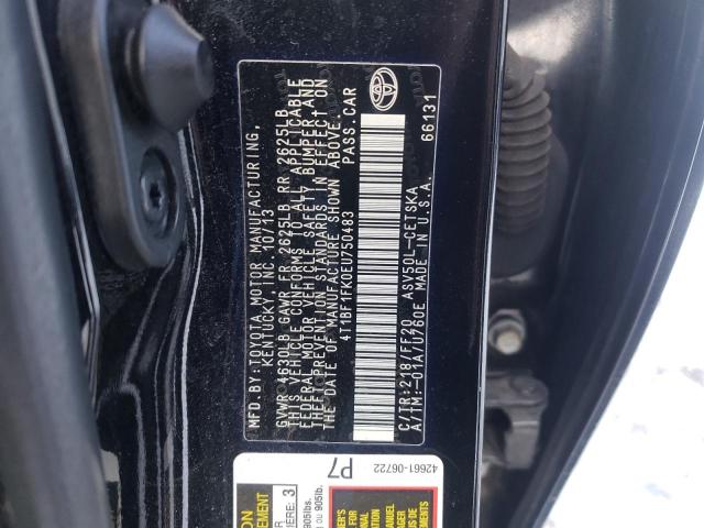 Photo 11 VIN: 4T1BF1FK0EU750483 - TOYOTA CAMRY L 