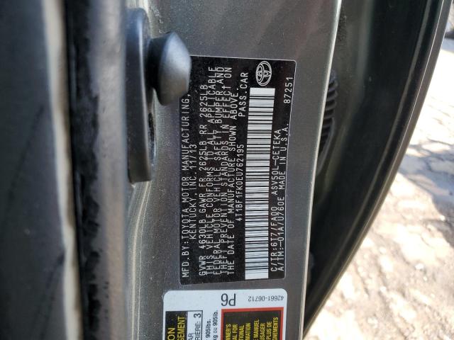 Photo 11 VIN: 4T1BF1FK0EU762195 - TOYOTA CAMRY L 