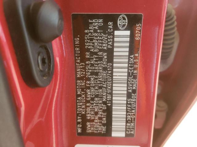 Photo 9 VIN: 4T1BF1FK0EU774170 - TOYOTA CAMRY L 