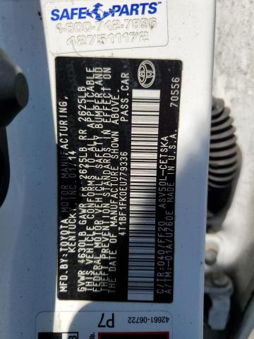 Photo 12 VIN: 4T1BF1FK0EU779336 - TOYOTA CAMRY 