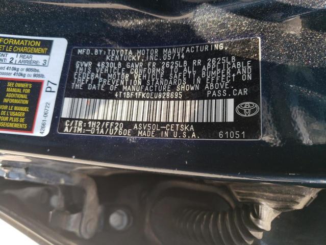 Photo 9 VIN: 4T1BF1FK0EU828695 - TOYOTA CAMRY 