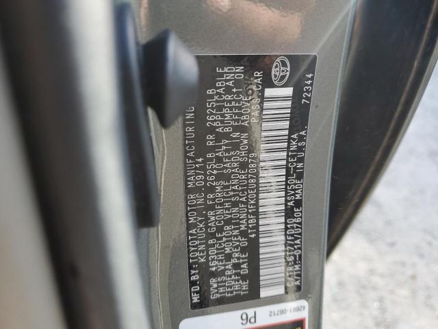 Photo 11 VIN: 4T1BF1FK0EU870879 - TOYOTA CAMRY L 