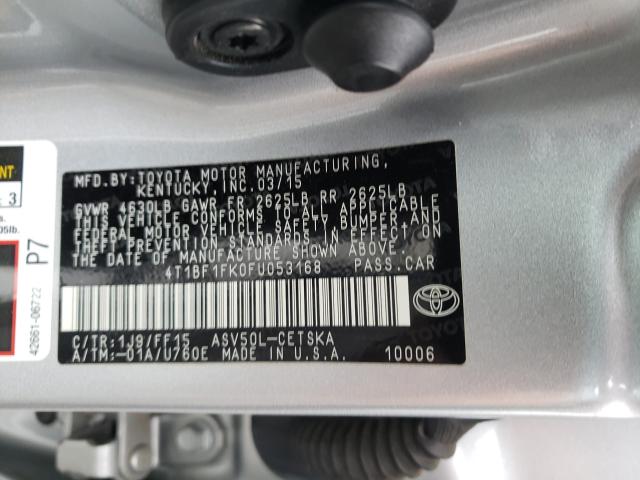 Photo 9 VIN: 4T1BF1FK0FU053168 - TOYOTA CAMRY LE 