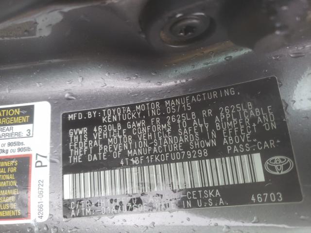 Photo 9 VIN: 4T1BF1FK0FU079298 - TOYOTA CAMRY LE 