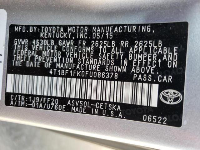 Photo 11 VIN: 4T1BF1FK0FU086378 - TOYOTA CAMRY LE 