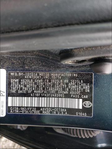 Photo 9 VIN: 4T1BF1FK0FU482665 - TOYOTA CAMRY LE 