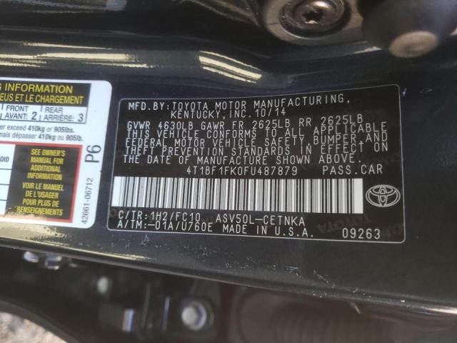 Photo 9 VIN: 4T1BF1FK0FU487879 - TOYOTA CAMRY LE 