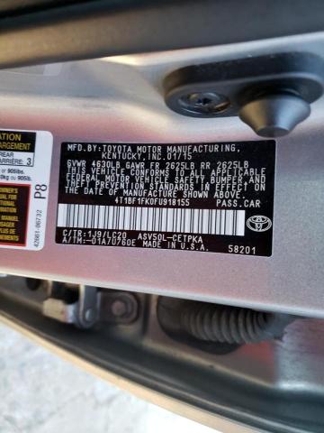 Photo 9 VIN: 4T1BF1FK0FU918155 - TOYOTA CAMRY LE 