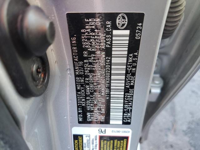 Photo 12 VIN: 4T1BF1FK0GU230142 - TOYOTA CAMRY LE 