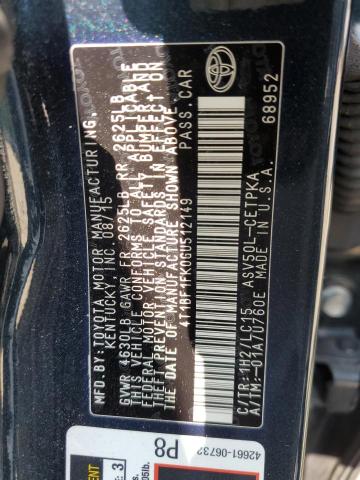 Photo 12 VIN: 4T1BF1FK0GU512149 - TOYOTA CAMRY LE 