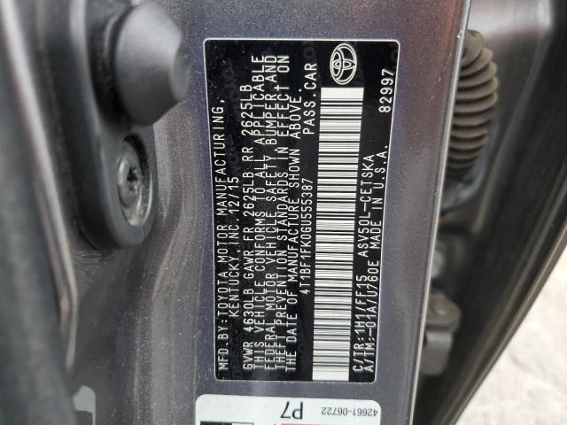 Photo 11 VIN: 4T1BF1FK0GU555387 - TOYOTA CAMRY 