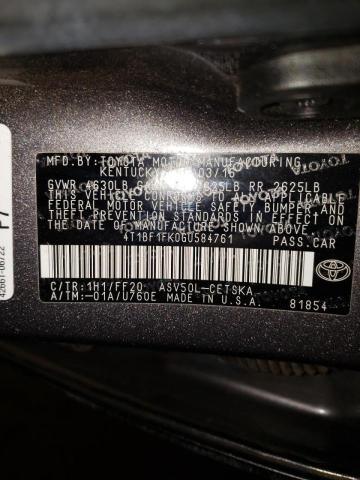 Photo 9 VIN: 4T1BF1FK0GU584761 - TOYOTA CAMRY LE 