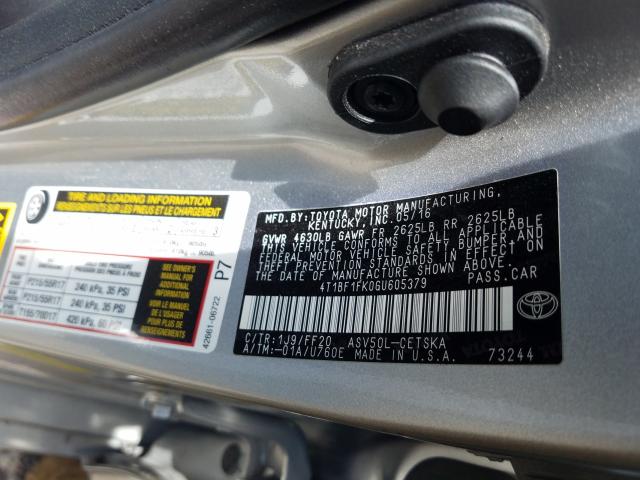 Photo 9 VIN: 4T1BF1FK0GU605379 - TOYOTA CAMRY 